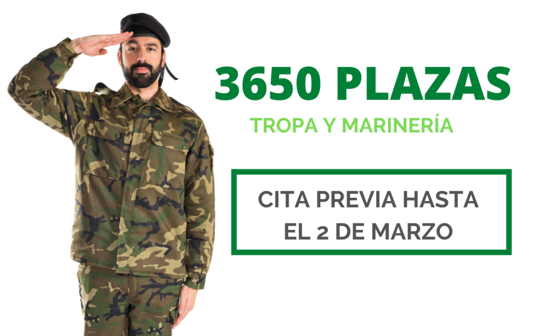 3650 plazas para Tropa y Marinería