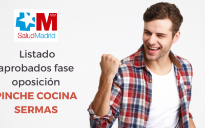 Listado aprobados fase oposición Pinche Cocina Sermas