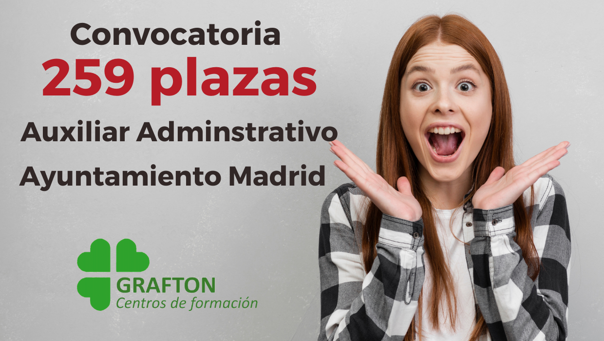 Convocatoria 259 plazas Auxiliar Administrativo Ayuntamiento de Madrid