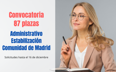 Convocatoria Administrativos Comunidad de Madrid Estabilización