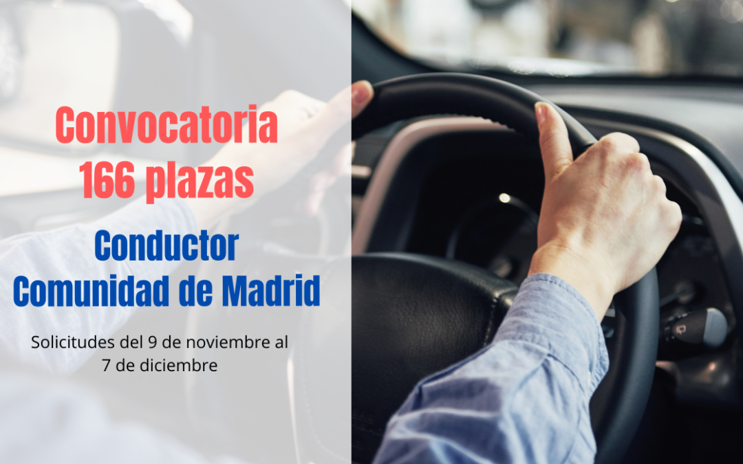 Convocatoria Conductor Comunidad de Madrid Estabilización
