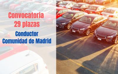 Convocatoria 29 plazas Conductor Comunidad de Madrid Acceso libre