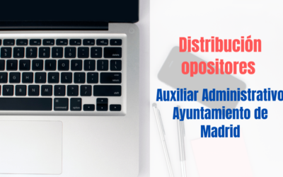 Distribución Opositores Segundo Ejercicio Auxiliar Ayuntamiento Madrid