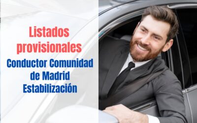 Listados provisionales Conductores Comunidad de Madrid Estabilización