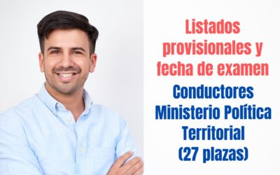Listados provisionales y fecha de examen Conductores Estado