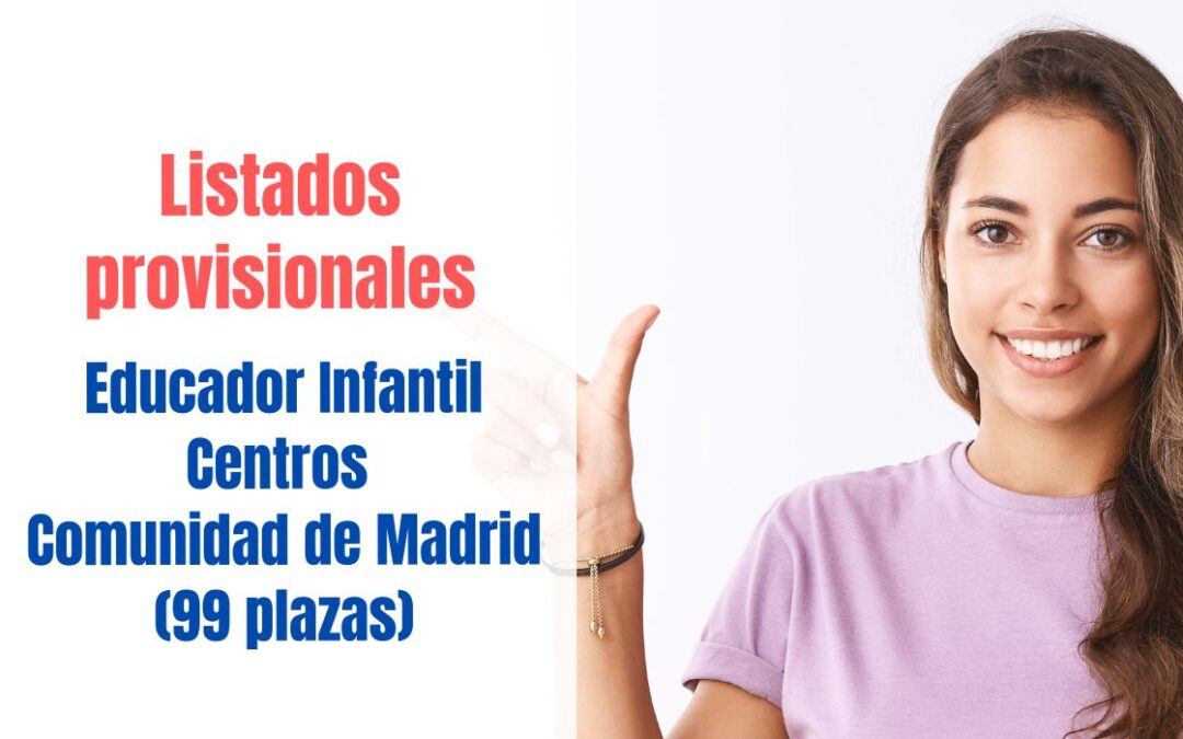 Listados provisionales Educador Infantil Centros CAM 2023