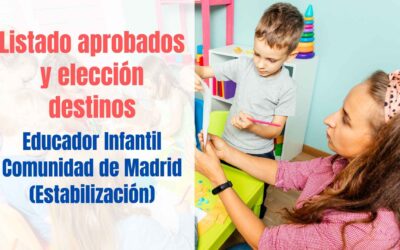 Listados aprobados y elección de destinos Educador Infantil Comunidad de Madrid Estabilización
