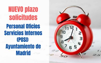 Nuevo plazo solicitudes 84 plazas POSI Ayuntamiento de Madrid
