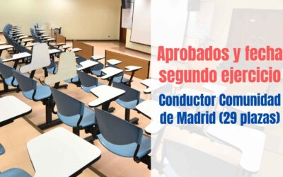 Listados aprobados y fecha segundo examen Conductor Comunidad de Madrid