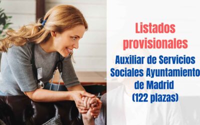 Listados provisionales oposición Auxiliar Servicios Sociales Ayuntamiento de Madrid