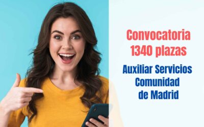 Convocatoria 1340 plazas Auxiliar Servicios Comunidad de Madrid
