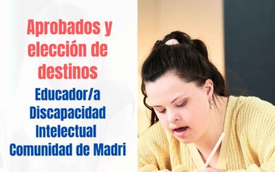 plazo eleccion destinos educador discapacidad CAM