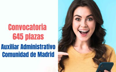645 plazas Auxiliar CAM
