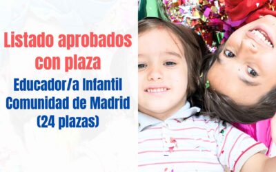 aprobados Educador Infantil convocatoria 24 plazas
