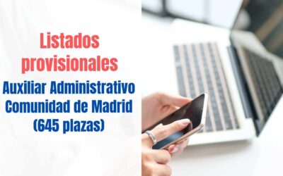 listados provisionales aux cam 645 plazas